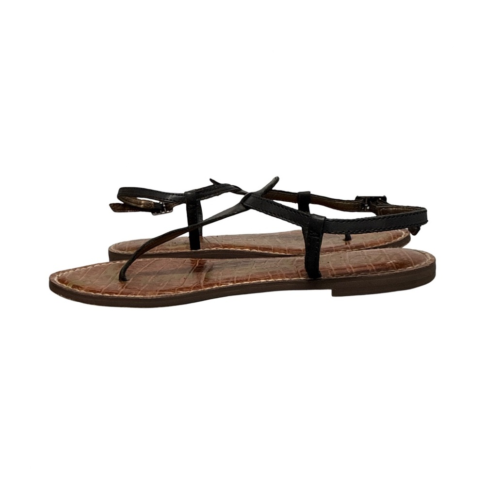 Sam Edelman “Gigi” Leather T-Strap Sandals Women’s 8 Black - Picture 7 of 10